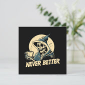 Skeleton Coffee Halloween (Stehend Vorderseite)