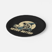 Skeleton Coffee Halloween Pappteller (Schrägansicht)
