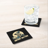 Skeleton Coffee Halloween Rechteckiger Pappuntersetzer (Vor Ort)
