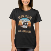 Skeleton Coffee Inside Retro Graphic Plus Size  Co T-Shirt (Vorderseite)