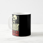 Skeleton Coffee Is My Valentine Funny Valentines D Kaffeetasse (Vorderseite Links)