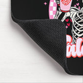 Skeleton Coffee Is My Valentine Funny Valentines D Mousepad (Ecke)