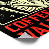 Skeleton Coffee Is My Valentine Funny Valentines D Poster (Ecke)