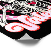 Skeleton Coffee Is My Valentine Funny Valentines D Poster (Ecke)