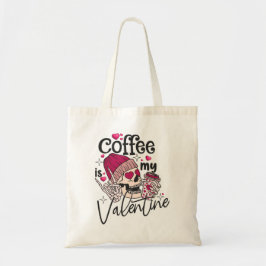 Skeleton Coffee Lovers Valentine's Day Tote Bag Tragetasche