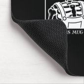 Skeleton Coffee Quote Art - Kühne schwarze Typogra Mousepad (Ecke)