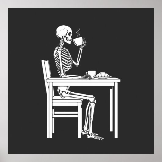 skeleton coffee time poster (Vorne)