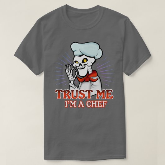 Skeleton Cook Cooking Chef T-Shirt (Design vorne)
