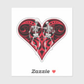 Skeleton Couple Aufkleber (Blatt)