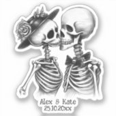 Skeleton Couple Aufkleber (Vorderseite)