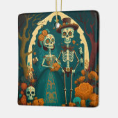 Skeleton Couple Day of the Dead Ornament (Links)