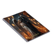 Skeleton Couple, dunkle Romance Notizblock (Rechte Seite)