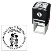 Skeleton Couple Embracing Name Rücksendeadresse Permastempel (Beispiel)