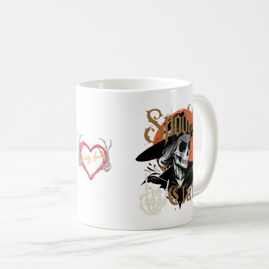 Skeleton Couple Enjoying Coffee Kaffeetasse (VorderseiteRechts)
