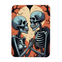 Skeleton Couple Foto Magnet - Gotische Romantikhal