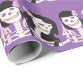 Skeleton Couple Geschenkpapier (Rolleneckpunkt)