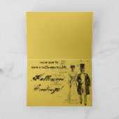 Skeleton Couple Halloween Gruß Karte (Innenseite)