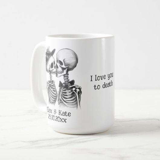 Skeleton Couple Kaffeetasse (Vorderseite Links)