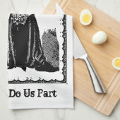 Skeleton Couple - Küchentuch (Maßgeschneidert) (Viertel Falte)