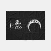 Skeleton Couple Moon Gitarre Halloween Fleecedecke (Vorderseite (Horizontal))