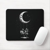 Skeleton Couple Moon Gitarre Halloween Mousepad (Mit Mouse)