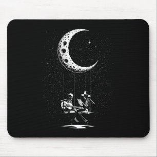 Skeleton Couple Moon Gitarre Halloween Mousepad