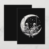 Skeleton Couple Moon Guitar Begleitkarte (Vorne/Hinten)