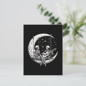 Skeleton Couple Moon Guitar Begleitkarte (Stehend Vorderseite)