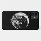 Skeleton Couple Moon Guitar Case-Mate iPhone Hülle (Rückseite (Horizontal))