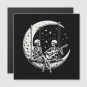 Skeleton Couple Moon Guitar Magnetkarte (Vorne/Hinten)