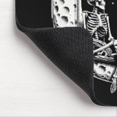 Skeleton Couple Moon Guitar Mousepad (Ecke)