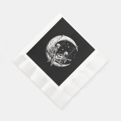 Skeleton Couple Moon Guitar Serviette (Ecke)