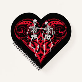 Skeleton Couple Notizblock