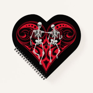 Skeleton Couple Notizblock