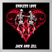 Skeleton Couple Personalisiert Poster (Vorne)