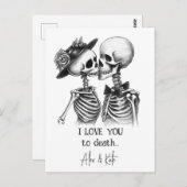 Skeleton Couple Postkarte (Vorne/Hinten)