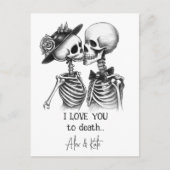 Skeleton Couple Postkarte (Vorderseite)