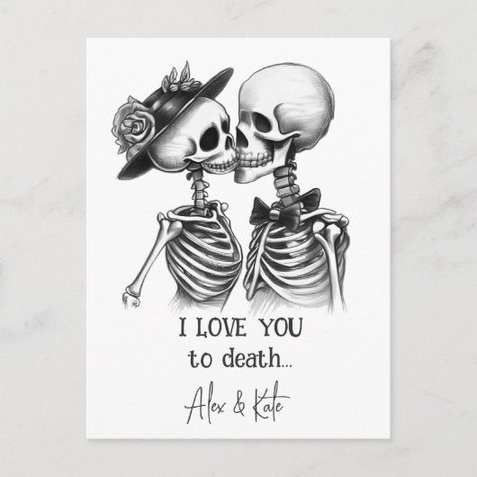 Skeleton Couple Postkarte (Vorderseite)