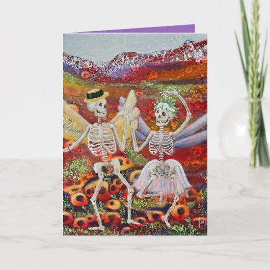 Skeleton Couple Spooky Romance Karte (Vorderseite)
