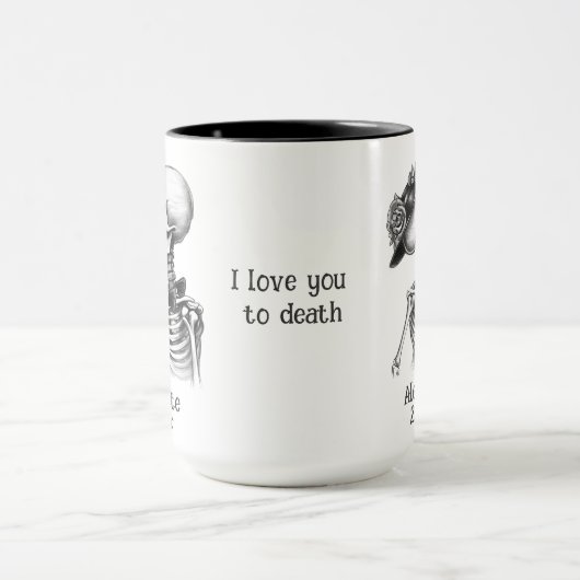 Skeleton Couple Tasse (Zentrum)