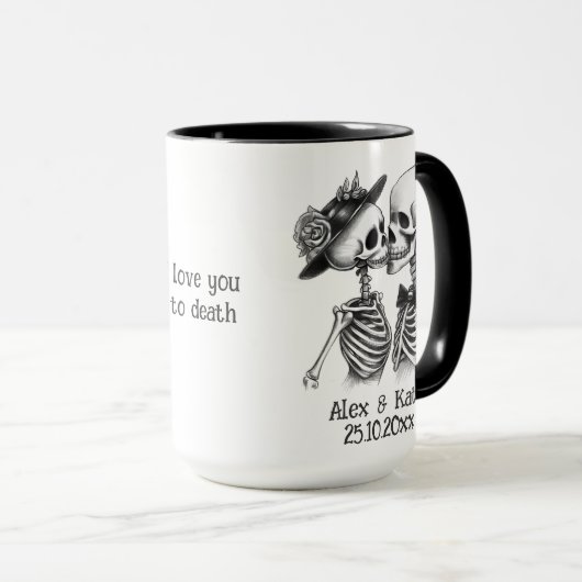 Skeleton Couple Tasse (VorderseiteRechts)