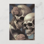 Skeleton Couple Wedding Details Begleitkarte (Rückseite)