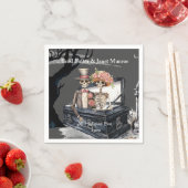 Skeleton Couple Wedding Serviette (Beispiel)