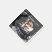 Skeleton Couple Wedding Serviette (Ecke)