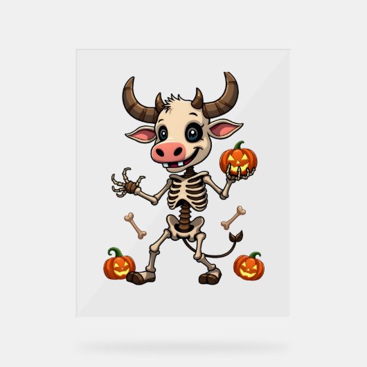 Skeleton Cow Parade Acrylschild (Vorderseite)