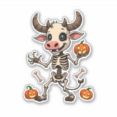 Skeleton Cow Parade Aufkleber (Vorderseite)