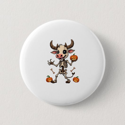 Skeleton Cow Parade Button (Vorderseite)