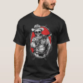 Skeleton Cowboy Gunslinger Outlaw Wild West T Shir T-Shirt (Vorderseite)
