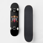 Skeleton Cowboy Gunslinger Skateboard (Vorderseite)