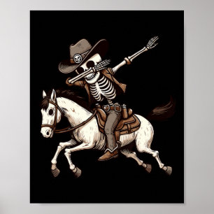 Skeleton Cowboy Halloween Kostüm Kinder Jungen Män Poster
